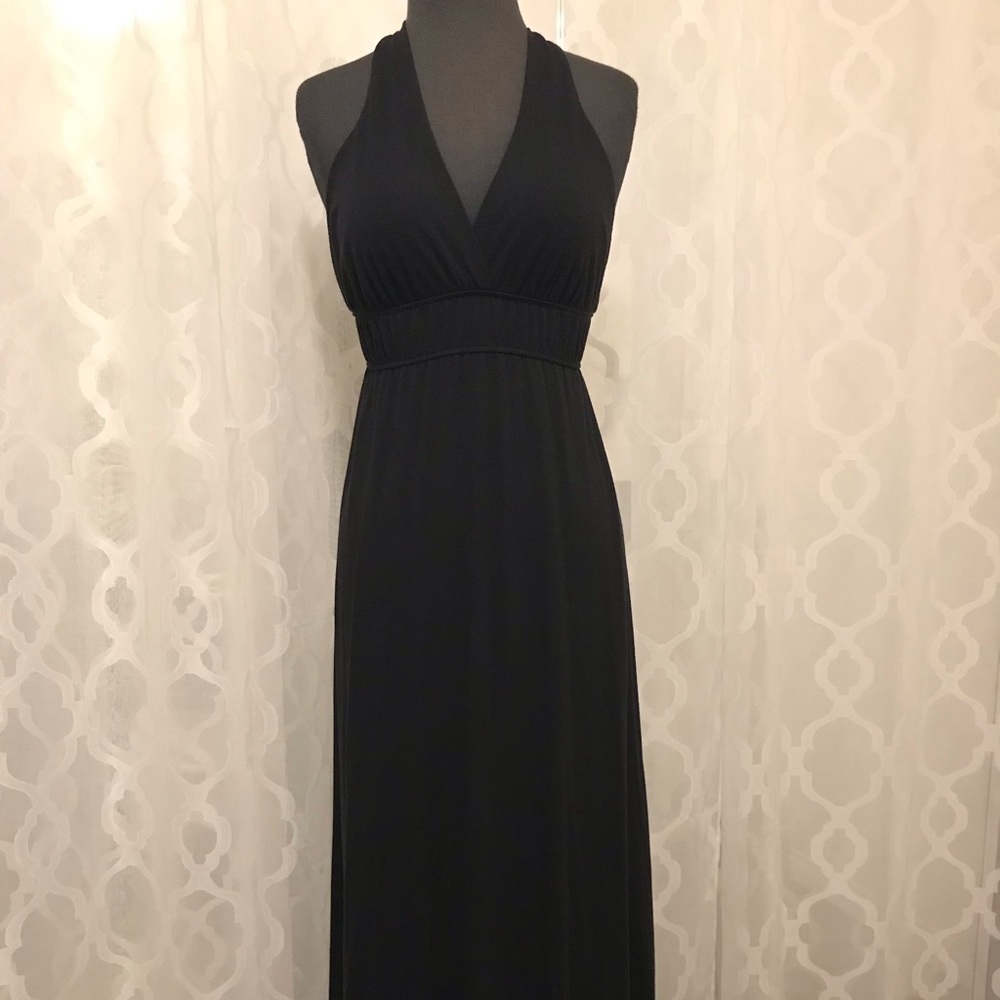 Black halter dress